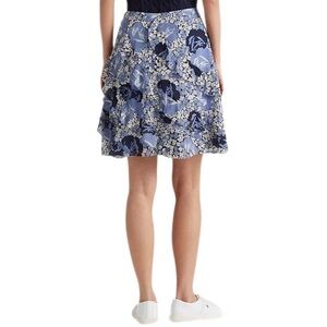LAUREN RALPH LAUREN Women's Floral Ruffle-Trim Georgette Skirt